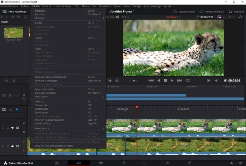 Ajustes de DaVinci Resolve Ajustes de DaVinci Resolve